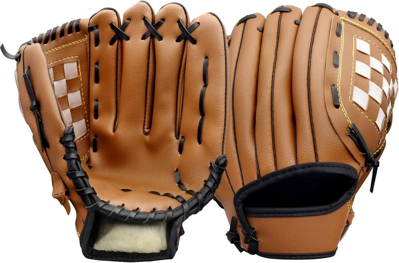 Aoutacc Baseball Gloves Softball Glove,12.5 Player Preferred Wear-Resistant PU Material Thicken Softball Fielding Glove,Left Hand Gloves Right Hand Throw for Youth Adult - Image 1