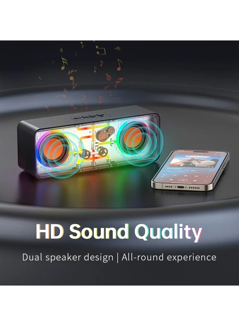 Wireless Portable Stereo HiFi Bluetooth Speaker with Long Battery Life, 20W Loud Sound, Deep Bass, IPX5 Waterproof, Bluetooth 5.0, TF Card/AUX Support for Outdoor, Indoor, and Travel Use  - Image 2