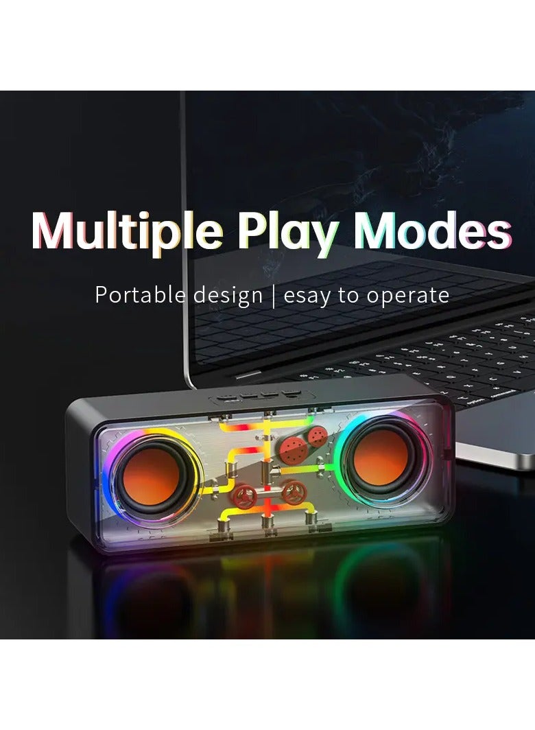 Wireless Portable Stereo HiFi Bluetooth Speaker with Long Battery Life, 20W Loud Sound, Deep Bass, IPX5 Waterproof, Bluetooth 5.0, TF Card/AUX Support for Outdoor, Indoor, and Travel Use  - Image 5
