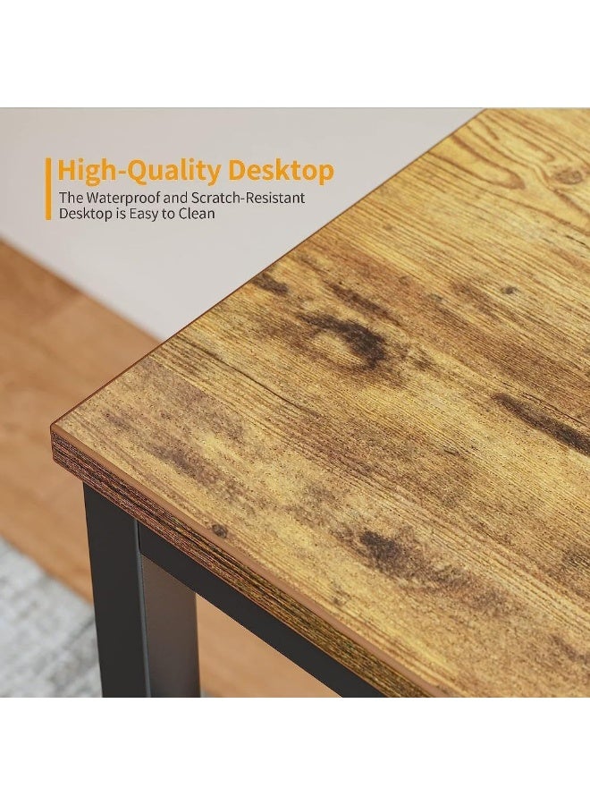 Space-Saving Computer Desk 90x60x75 cm, Modern Writing Desk for Home Office, Study Room, Dormitory, Living Room, Metal Frame with Scratch-Resistant Melamine Top, Minimalist Design, Multi-Purpose Workstation - Image 3