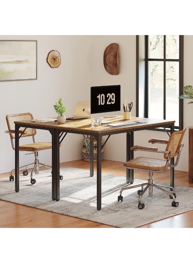 Space-Saving Computer Desk 90x60x75 cm, Modern Writing Desk for Home Office, Study Room, Dormitory, Living Room, Metal Frame with Scratch-Resistant Melamine Top, Minimalist Design, Multi-Purpose Workstation - Image 5
