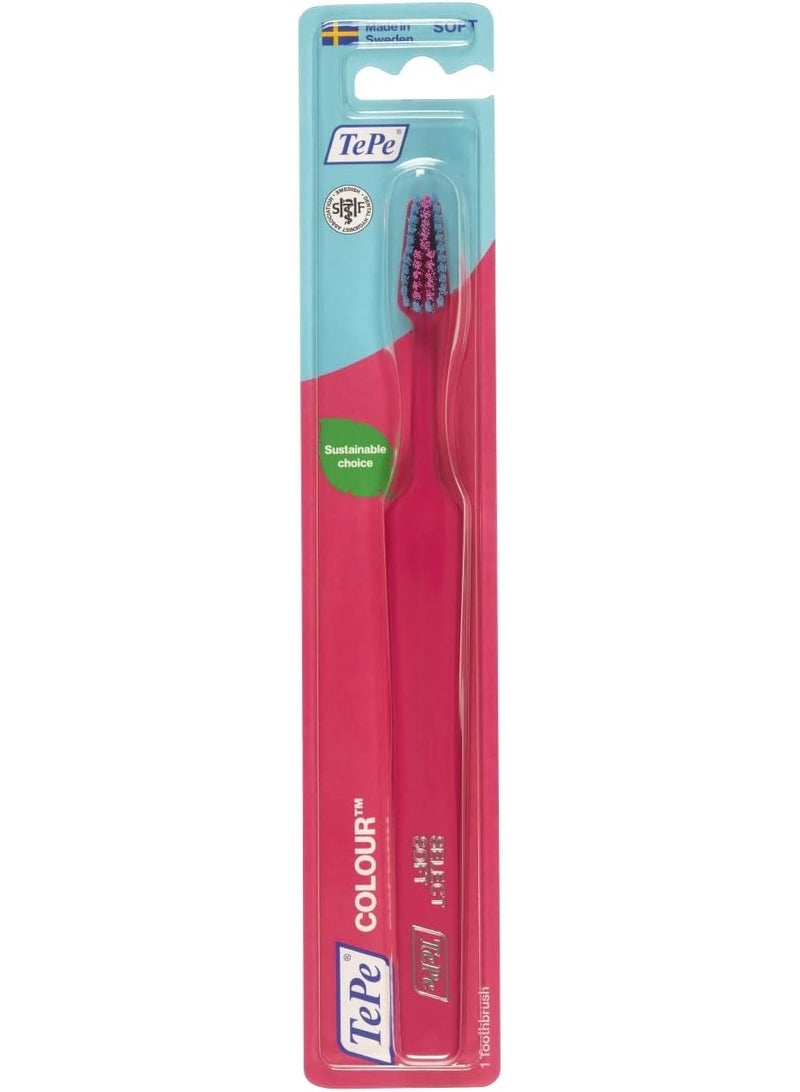 Tepe Color Soft Toothbrush Pink - Image 1