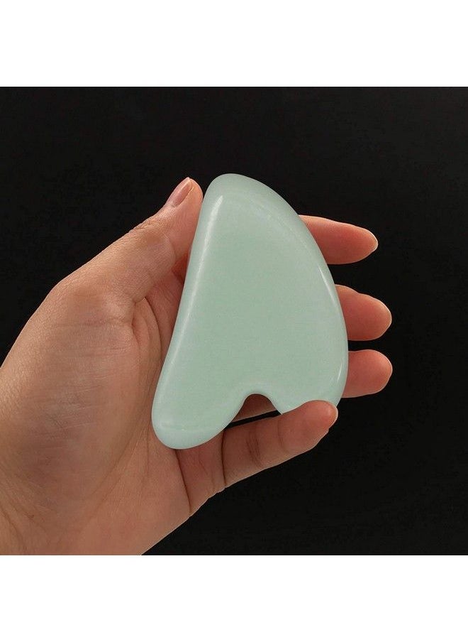 Zureni Gua Sha Scraping Massage Tool For Facial Glow Blood Circulation Natural Jade Stone Removes Toxins Prevents Wrinkles Boosts Radiance Of Complexion  - Image 1