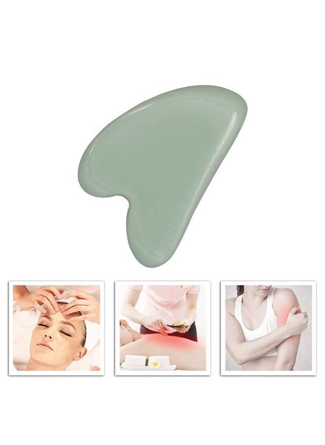 Zureni Gua Sha Scraping Massage Tool For Facial Glow Blood Circulation Natural Jade Stone Removes Toxins Prevents Wrinkles Boosts Radiance Of Complexion  - Image 5