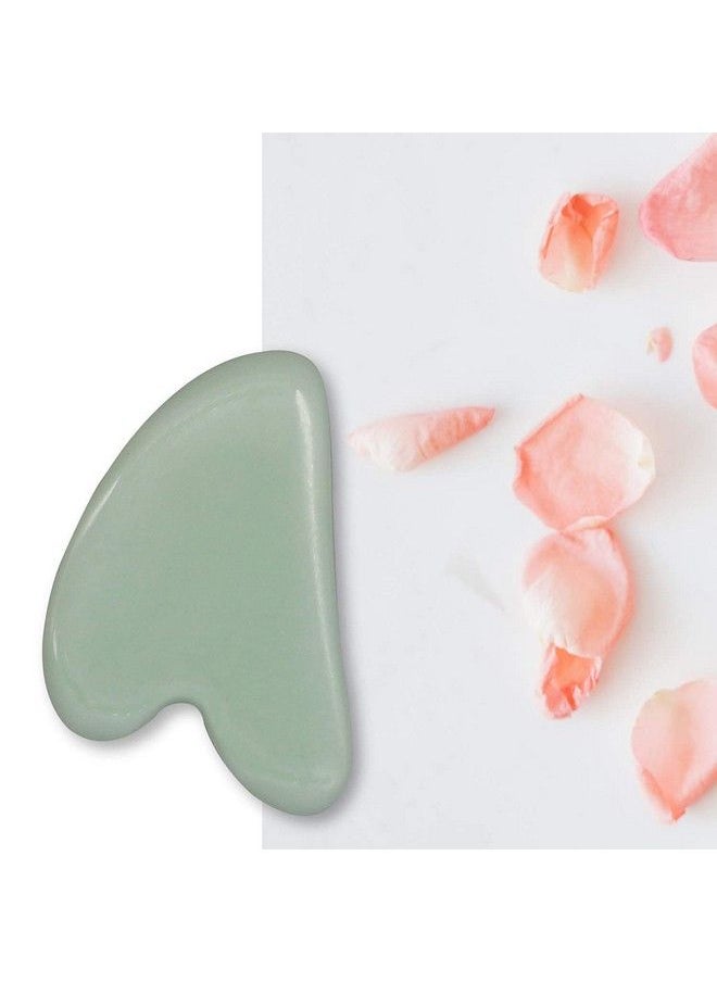Zureni Gua Sha Scraping Massage Tool For Facial Glow Blood Circulation Natural Jade Stone Removes Toxins Prevents Wrinkles Boosts Radiance Of Complexion  - Image 4