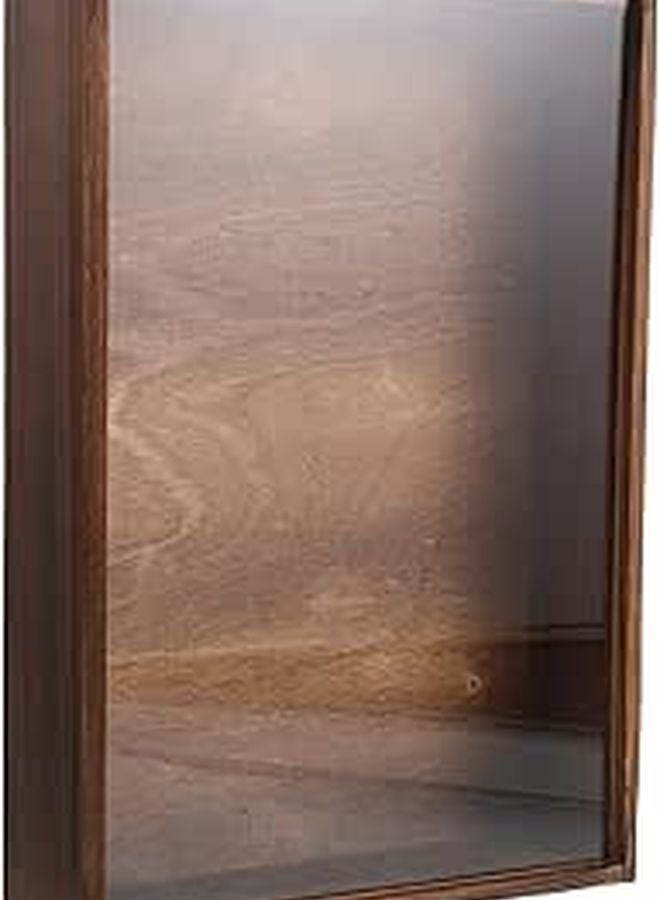 صندوق عرض حشرات خشبي مع إطار فراشة وغطاء زهور مجففة 31x22x5.5 سم بلون الكربون - Image 1