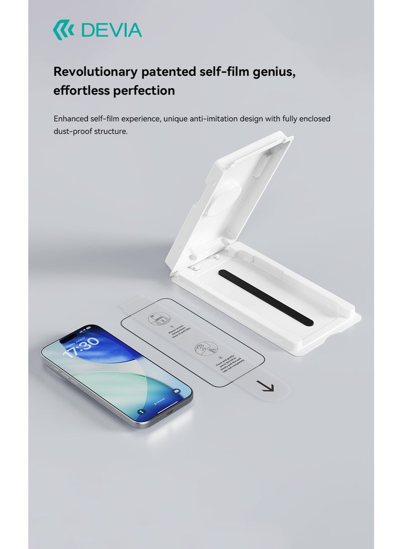 ديفيا استيكرحماية ايفون 17 , زجاج مقسّى CSG بصلابة الماس الكريستالي, وضوح عالي,واقي شاشة حماية عسكرية 9H, مع أداة تركيب ذكية - Image 3