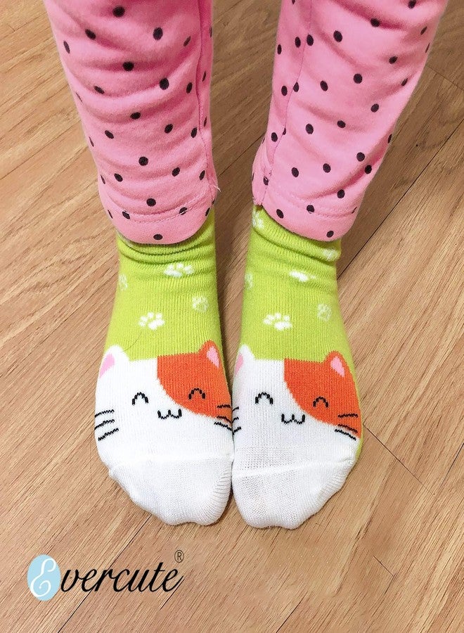 Evercute Baby Girls Toddler Crew Anti Skid Socks 12 Pack Unicorn Non Slip Socks With Grips For Infant Little Girls - Image 4