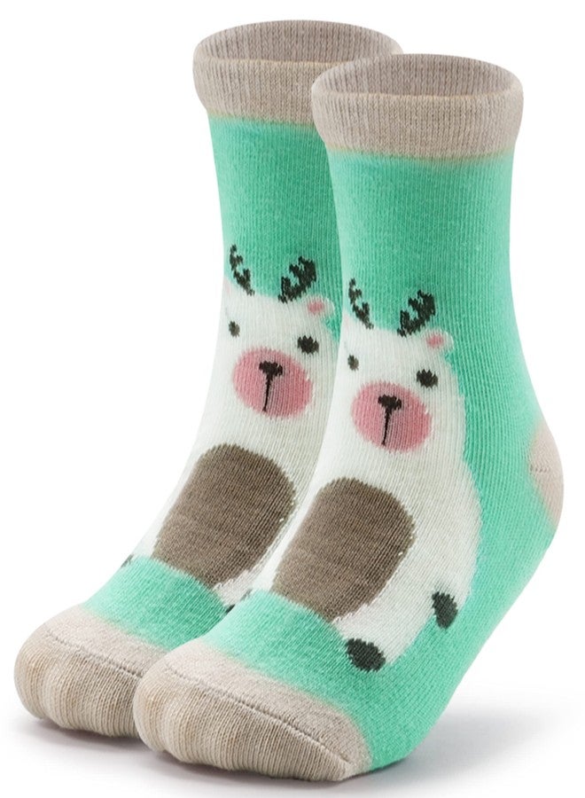 Evercute Baby Girls Toddler Crew Anti Skid Socks 12 Pack Unicorn Non Slip Socks With Grips For Infant Little Girls - Image 5