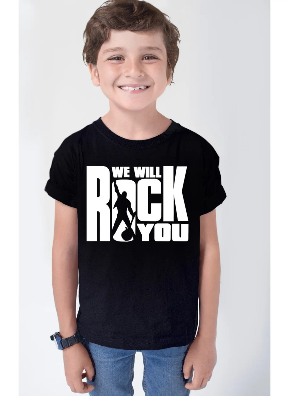 Rock&Roll Just Rock You Black Short Sleeve Girls Boys Unisex Kids T-Shirt