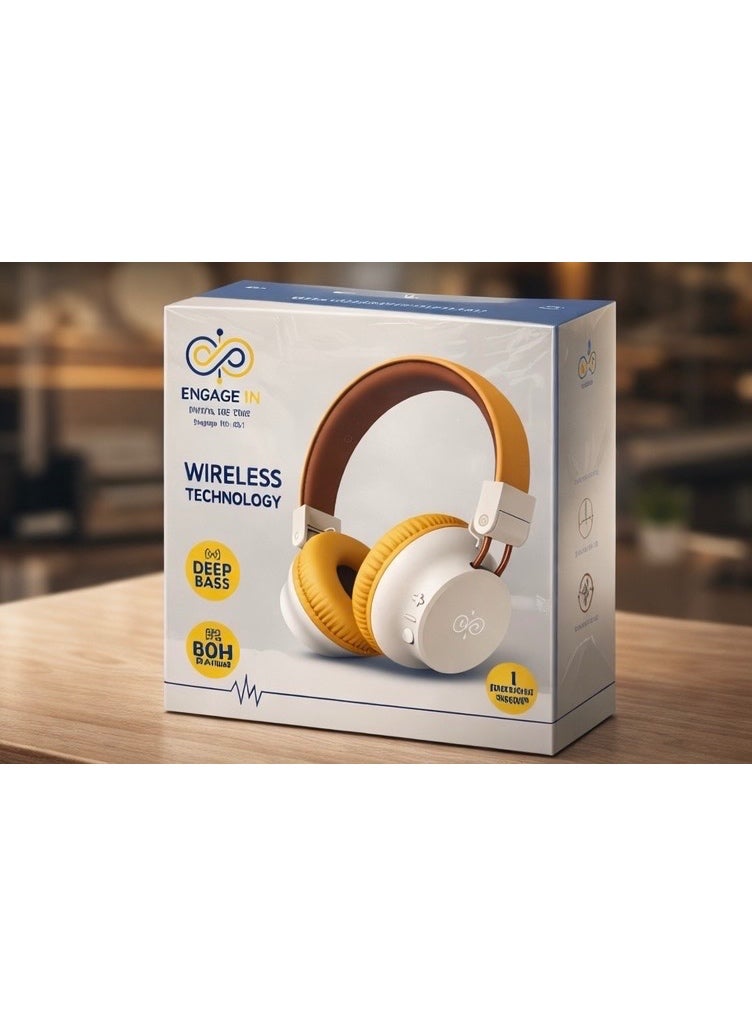 Engage HS E30 Wireless Over-Ear Headphones – Bluetooth 6.0, 60H Playtime, Deep Bass, Fast Charging, USB-C, Low Latency Mode – Premium Comfort Design - Image 4