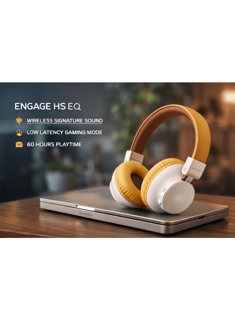 Engage HS E30 Wireless Over-Ear Headphones – Bluetooth 6.0, 60H Playtime, Deep Bass, Fast Charging, USB-C, Low Latency Mode – Premium Comfort Design - Image 2