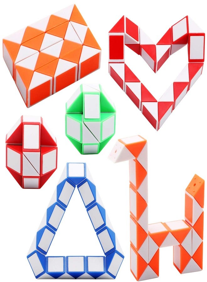 Yeetec 9 Pack 24 Blocks Magic Speed Cubes, Mini Snake Cube, Mini Plastic Puzzle Cube Toy for Kids Party Bag Fillers, Party Supplies, Random Color - Image 3