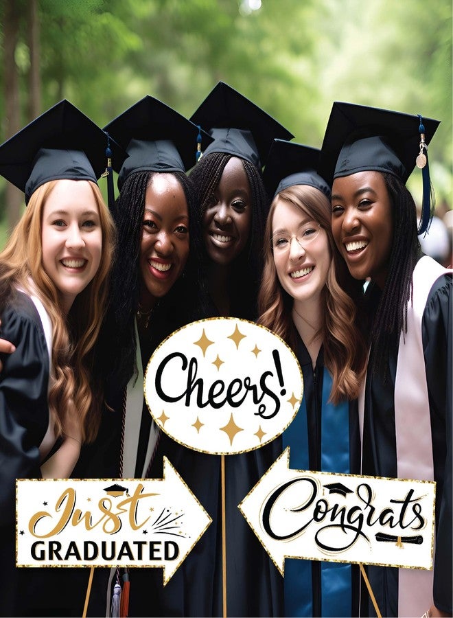 Outside The Booth Graduation Photo Booth Props - 41-pc Photobooth Kit with 8 x 10-Inch Sign, 60 Adhesive Pads, 45 Sticks - Graduation Props - Graduation Picture Props - Grad Photo Booth Props - Image 4