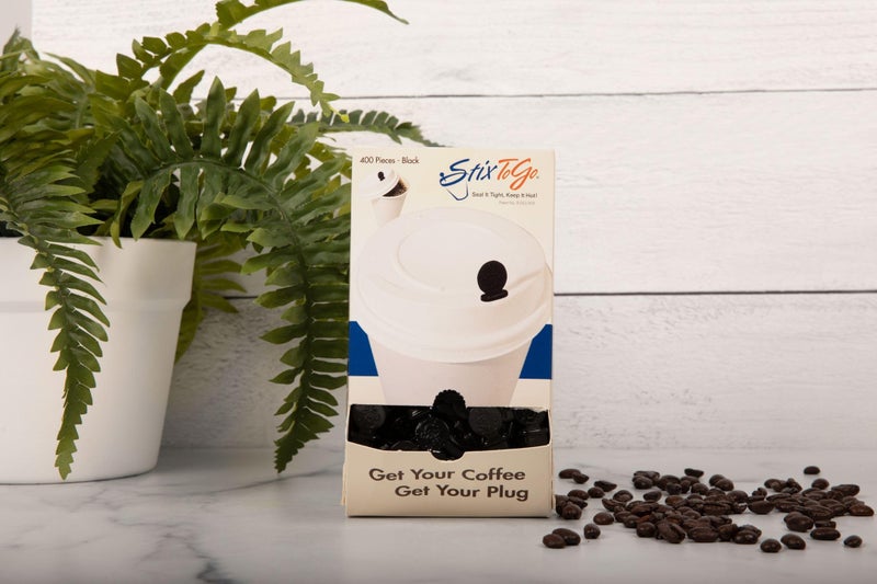 Royal Stixtogo Beverage Plugs - Leak Prevention Coffee Accessories For Hot Drinks Disposable Coffee Stoppers Fits Standard Disposable Lids - Black 2 Pack Of 2000 - Image 5