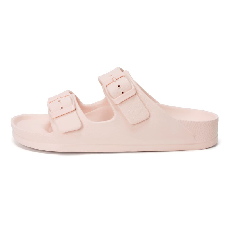 FUNKYMONKEY Women's Plastic Sandals New Upgrade Quality EVA Waterproof Double Buckle Adjustable Slides Shoes (8 M US, Pink/XPZ) - Image 2