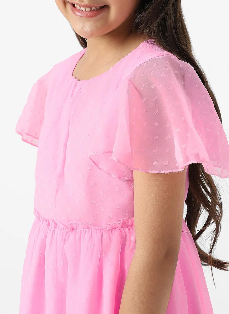 Nautinati Flutter Sleeve Dress