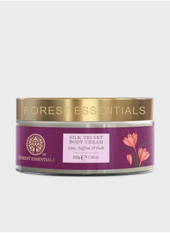 Forest Essentials Silk Velvet Body Cream Lime, Saffron & Oudh - 200 G 