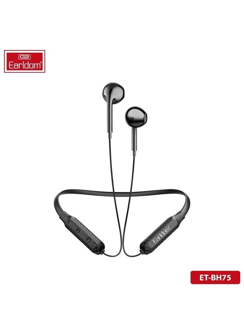 Earldom ET-BH75 Neckband Bluetooth Earphones – Bluetooth 5.0, 7–10 Hours Playback, Magnetic Earbuds, Comfortable Neckband Design – Ideal for Sports, Commuting & Hands-Free Calls - Image 1