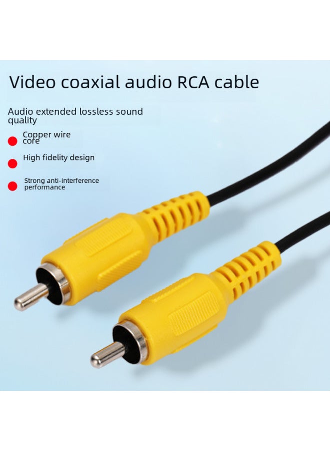 Full Copper RCA Lotus Line 1.5m Video Audio AV Cable Coaxial Cable Computer Peripherals Nickel Plated Copper Core Cable-Length:1.5 M  - Image 1
