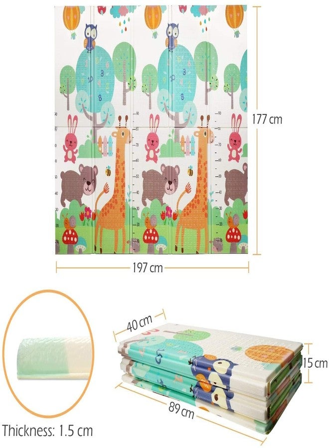 VDHJA Baby Folding Mat Play Foam Crawl Waterproof Portable Kids Baby Toddler Outdoor Use Non Toxic (150X200 Cm Size, 8Mm Thickness),Multicolor - Image 3