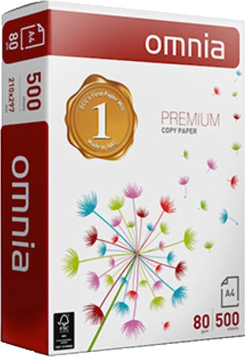 Omnia Copy Paper - 80 gm - 500 Sheets 1 Pack - Image 1