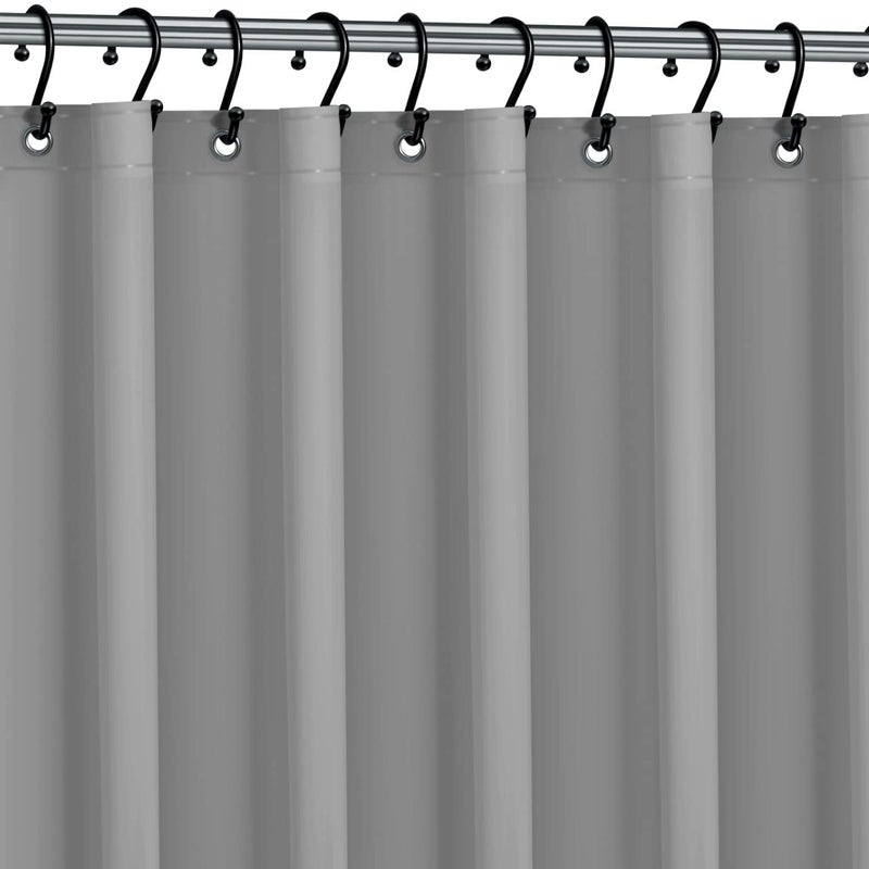 Italian Collection Premium Shower Curtain Liner 72W X 70H  PVCFree 6G PEVA Shower Curtain with 12 Rust Proof Grommets And Magnetweighted Bottom Hem  Moisture Stain Proof Shower Curtain Liner  Gray 