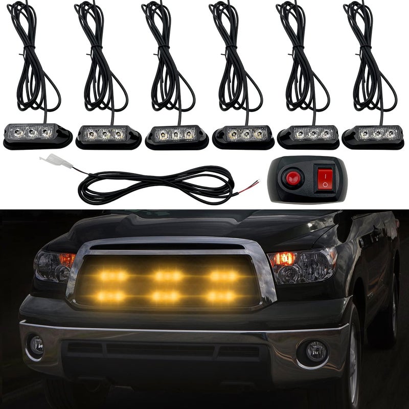 EASE2U E LED Strobe Lights for Emergency Vehicles - 12-24V IP66 Waterproof (Amber) - Image 1