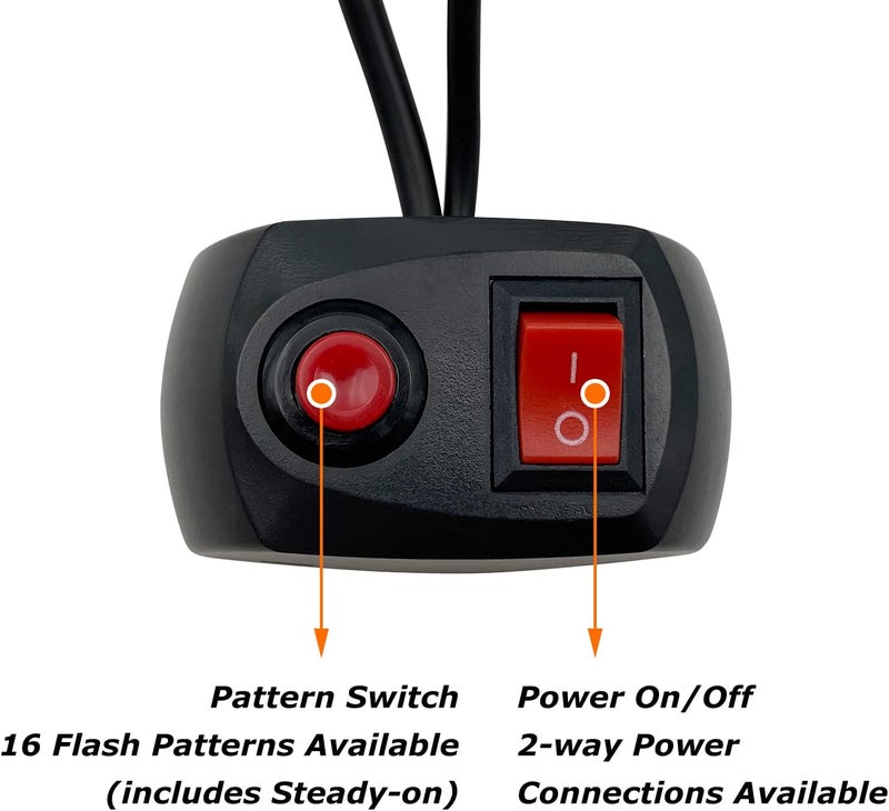 EASE2U E LED Strobe Lights for Emergency Vehicles - 12-24V IP66 Waterproof (Amber) - Image 3