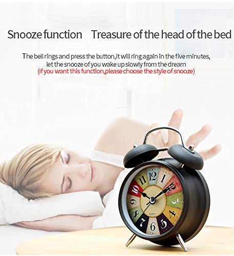 SAJAG Twin Bell Alarm Clock Dial Vintage Look with Night Led Display for Students Table Clock with Alarm Alarm Clocks for Bedroom 16 X 880 X 5 cm Black - Image 4
