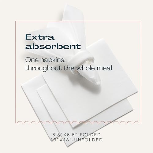 LINTEXT 200 Linen-Feel Lunch Napkins - Disposable Cloth-Like Non-Woven Napkins - Soft and Absorbent Cloth-Like Napkins For Kitchen, Parties, Weddings, Dinners or Events (Pack of 200) - Image 5