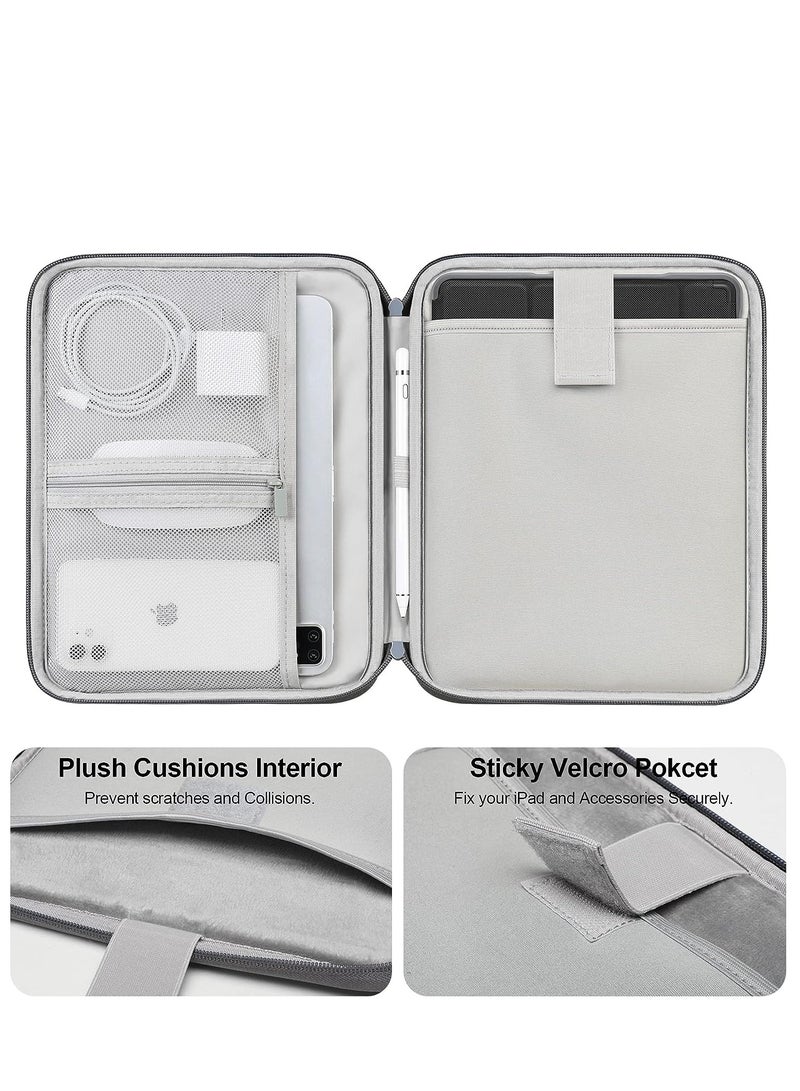 Tablet Sleeve Case for 9-11 inch New iPad / 11 inch iPad Pro / 10.2 inch iPad / 10.9" iPad Air / 10.5 inch iPad Pro Air, Galaxy Tab A8 10.5" Protective Bag, Fit Apple Smart Keyboard, Dark Gray - Image 3