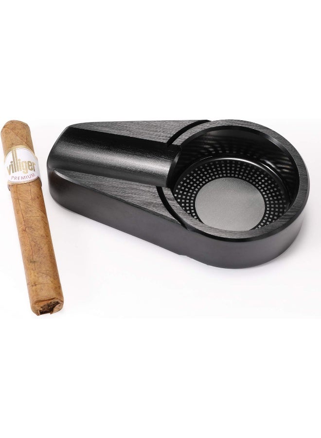 CiTree Cigar Travel Ashtray, Metal (Black) - Image 3