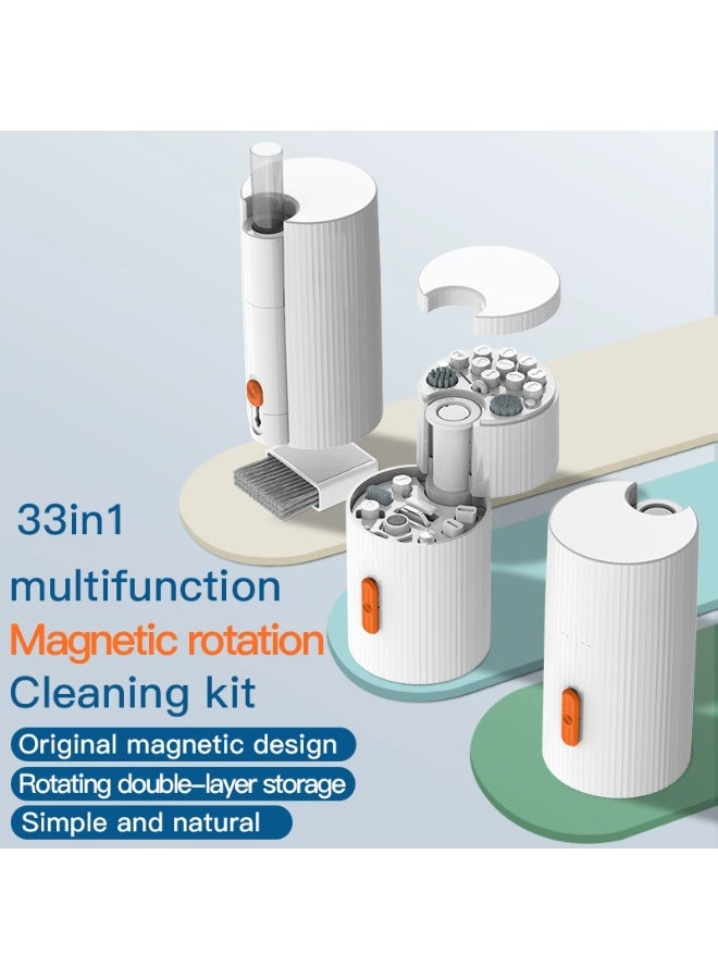 33-in-1 Computer Cleaning Kit, Laptop Electronics Cleaner, Headphone Cleaning Pen, Multi-Brush Kit, Multi-Functional Cleaning Tool for Mobile Phones - Image 1
