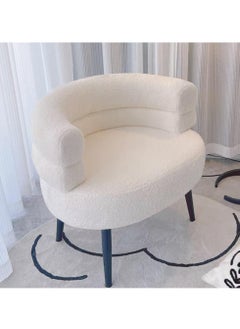 LEDIN Single Seater Sofa Armchair, Lazy Susan, Sun Chair for Living Room, Bedroom, Apartment, Balcony, Washable, Small (White)  - Image 1