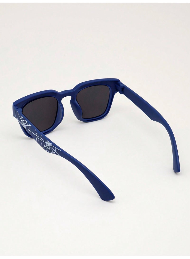 Summer Accessories 1 Pair Kids Blue Sunglasses With Cartoon Web Design, UV Protection Sun Glasses For Beach, Seaside, Holidays And Parties For Boys And Girls - Image 4