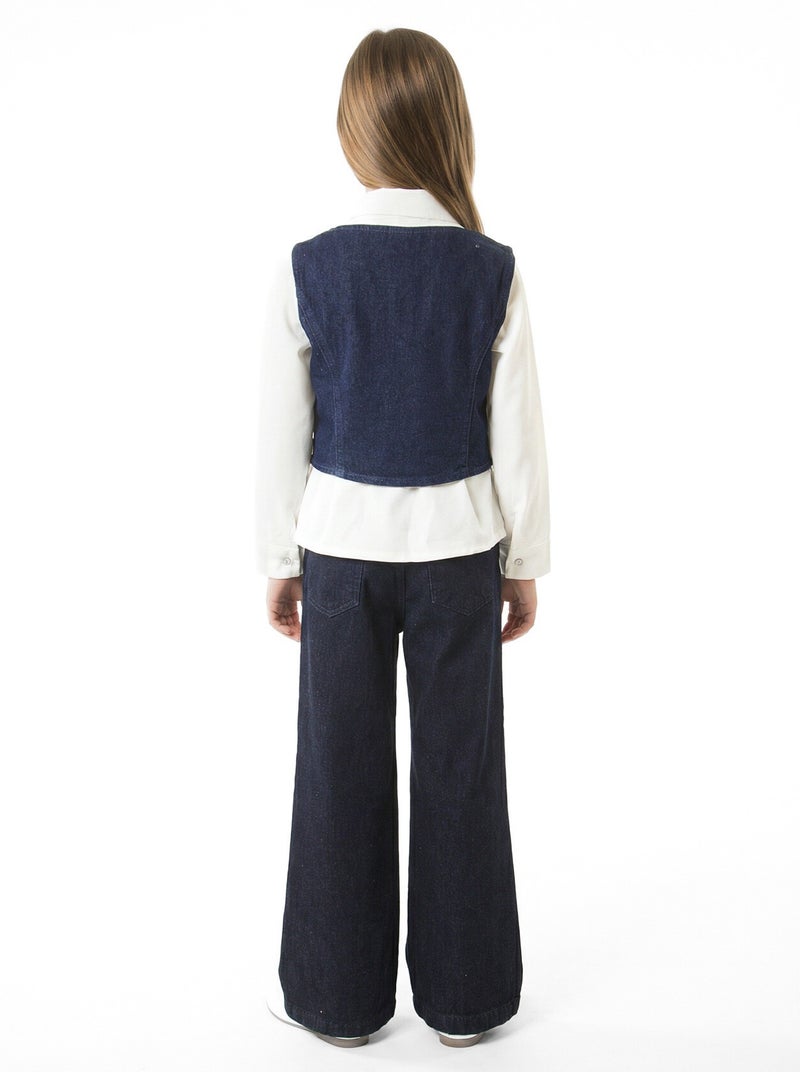 Hamada Tex Girls' 4-piece clothing set (blouse and pants), for ages 7 to 14 years, sizes 3927 to 4927 - Image 5
