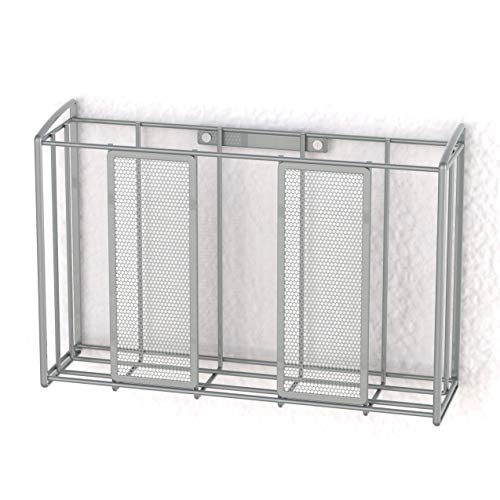 Simple Houseware Over Cabinet Door Organizer, 12.5"Wx3.75"Dx18"H, Mesh Silver - Image 5