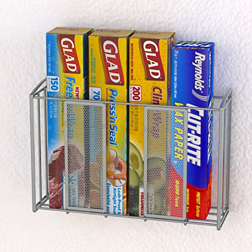 Simple Houseware Over Cabinet Door Organizer, 12.5"Wx3.75"Dx18"H, Mesh Silver - Image 4