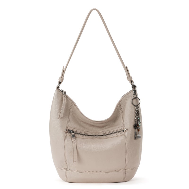The Sak Sequoia Hobo Bag in Leather, Single Shoulder Strap, Sand - Image 1