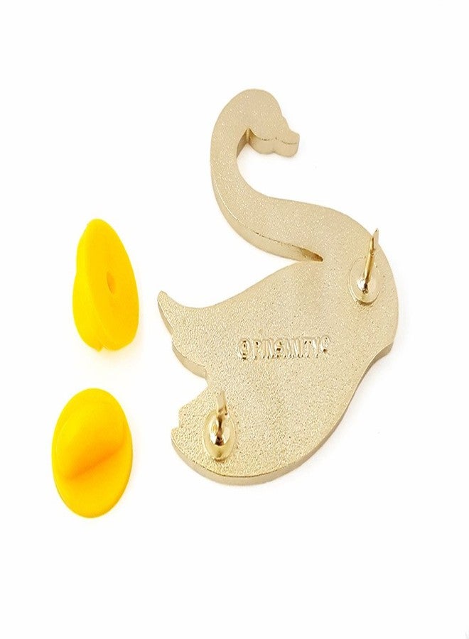 بنسانتي دبوس طية صدر السترة من المينا على شكل بجعة بيضاء من بينسانتي - Image 3