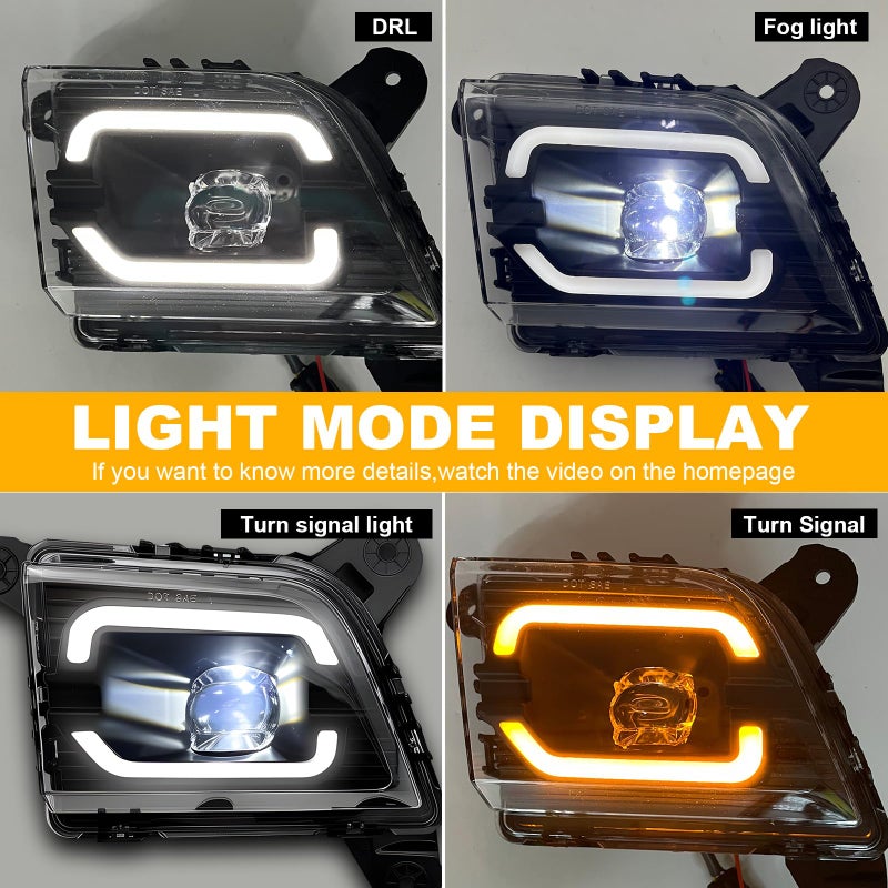 Shocklight LED with DRL Fog Lights Compatible with 2019 2020 2021 2022 2023 Chevrolet Silverado 1500 2500HD 3500HD, Chevy Front Bumper Driving Fog Lights with Switch and Wiring Set - Image 2