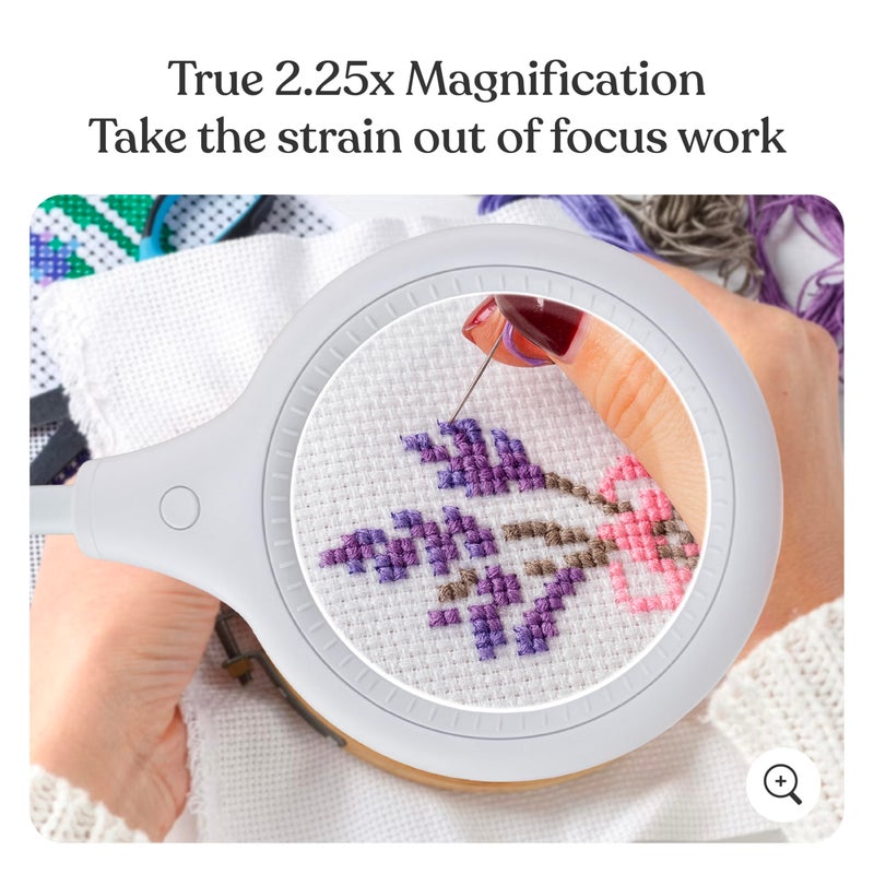 Brightech LightView Pro Flex 2 in 1 Magnifying Desk Lamp, 2.25x Light Magnifier, Adjustable Magnifying Glass with Light for Crafts, Reading, Close Work - Image 4