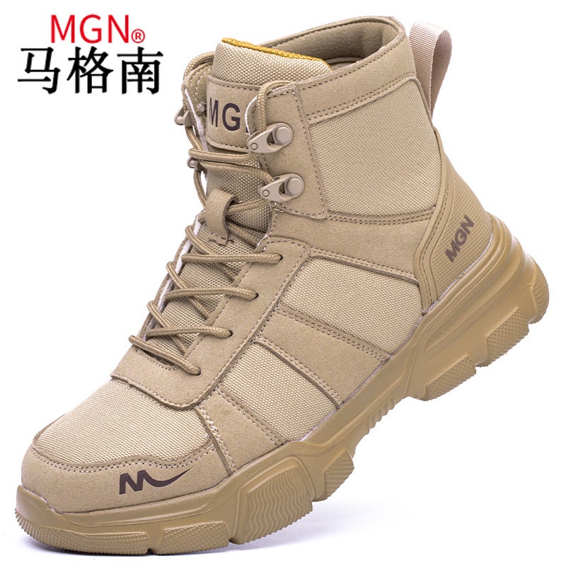 Large-Size High-Top Labor Protection Shoes For Men And Women Anti-Smashing And Anti-Piercing Work Shoes Shock-Absorbing Safety Work Shoes Labor Protection Shoes - Image 1