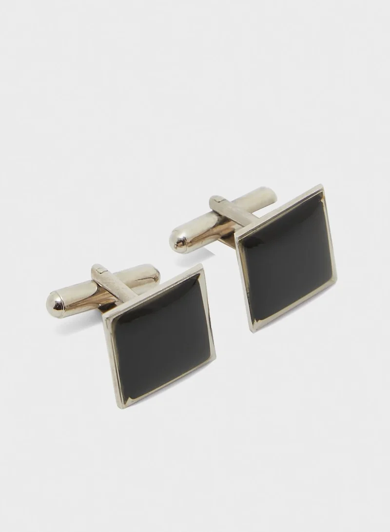 Robert Wood Leatherette Wallet, Card Holder Ad Cuff Links Gift Set