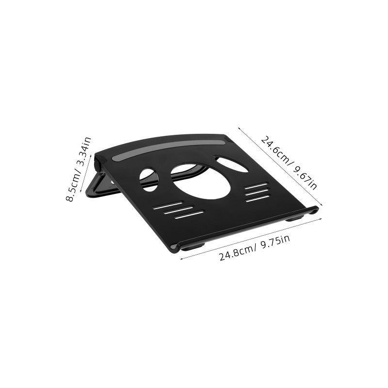 Foldable Portable Laptop Stand Holder with Cooling Vent for Tablet Office Home Use Gray - Image 3