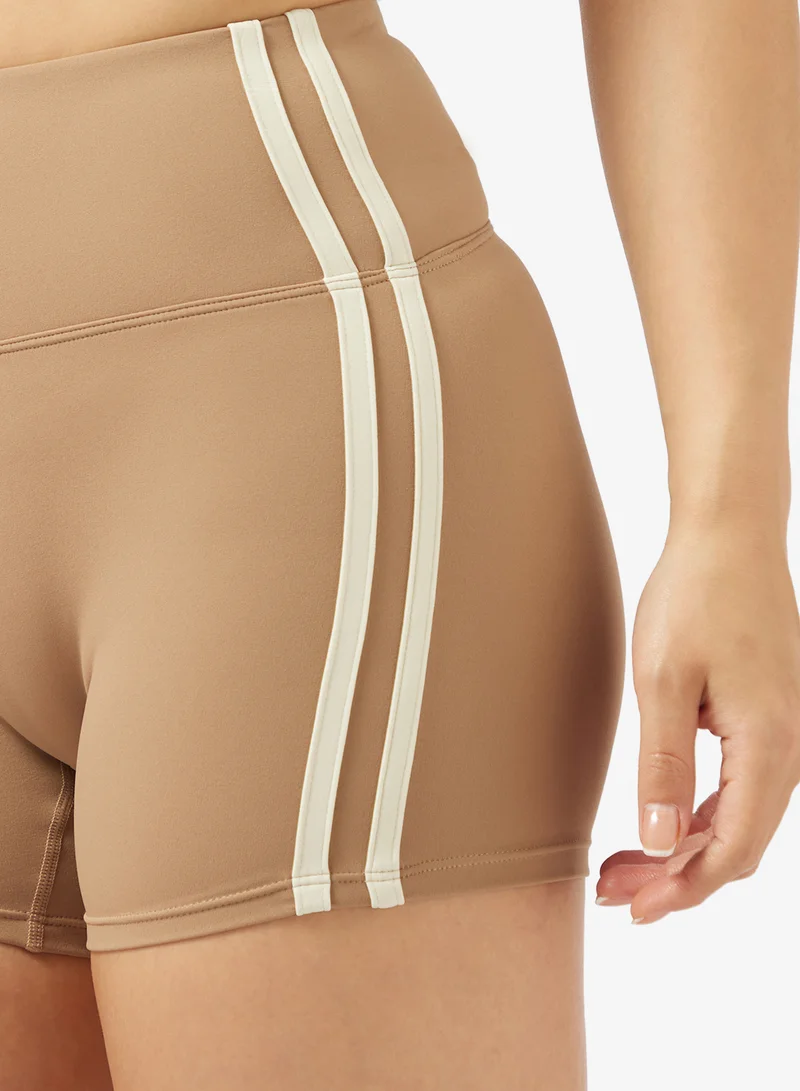FRWD  High Rise Seamless Shorts with Side Stripes for Women | Best Price UAE