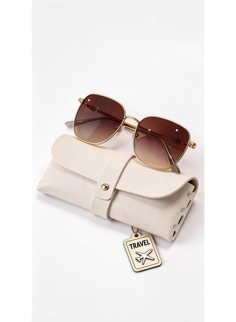 Lavida Sunglasses for Women UV400 Protection Trendy Oversized Ladies Shades Big Frame Rectangle - Image 1