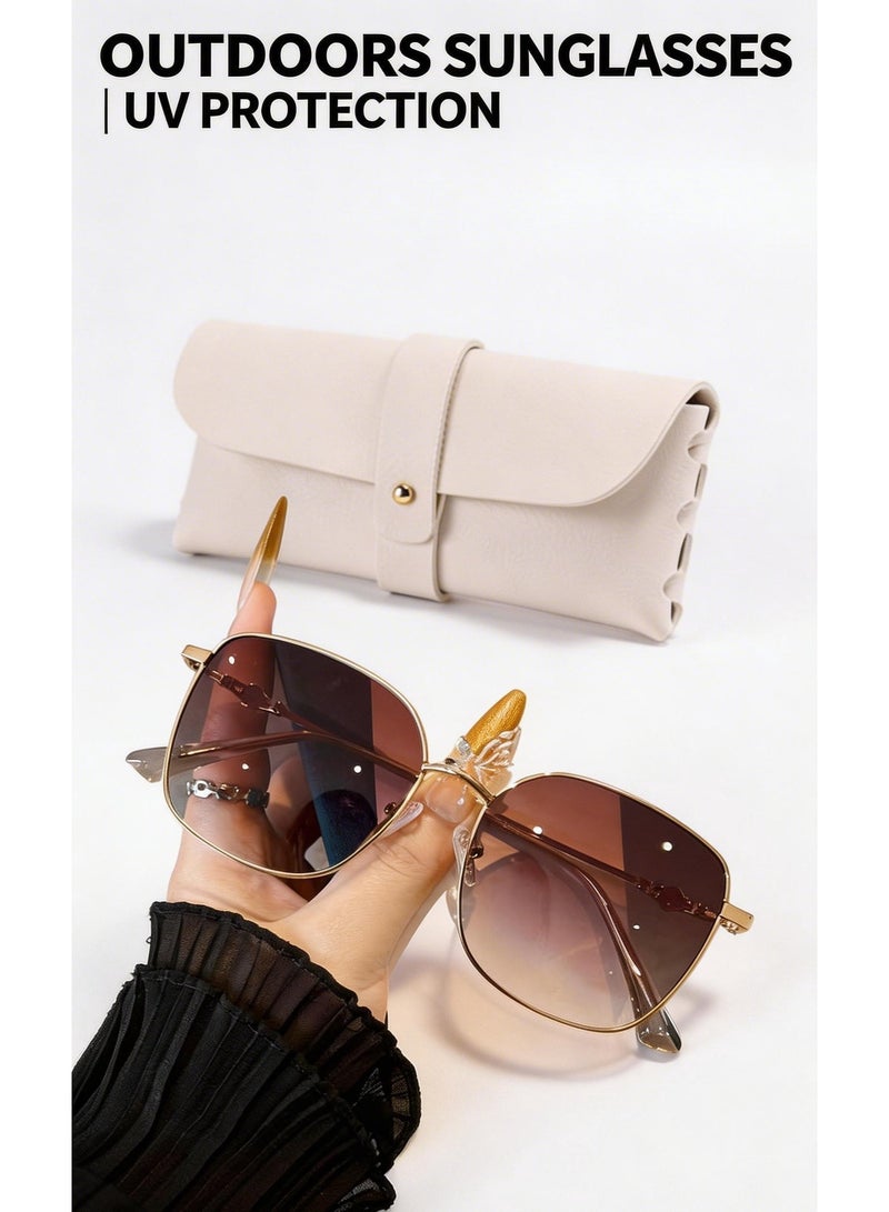 Lavida Sunglasses for Women UV400 Protection Trendy Oversized Ladies Shades Big Frame Rectangle - Image 3