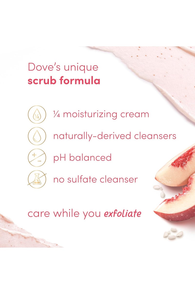 دوف مقشر الجسم دوف بالخوخ الأبيض والأرز المطحون 425 جرام - Image 3